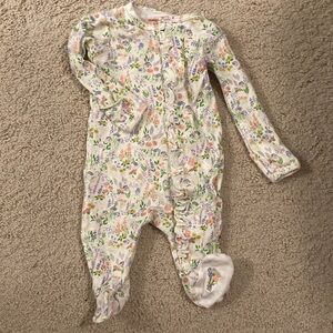 Magnetic Me Floral Kids Footie - Cream and Multicolor